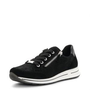 NEW ARA women oleanna zip sneaker in black/puntikid